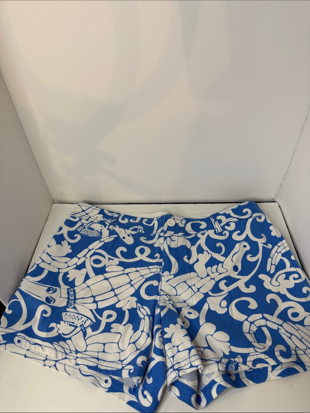 Lilly Pulitzer Blue and White Printed Shorts